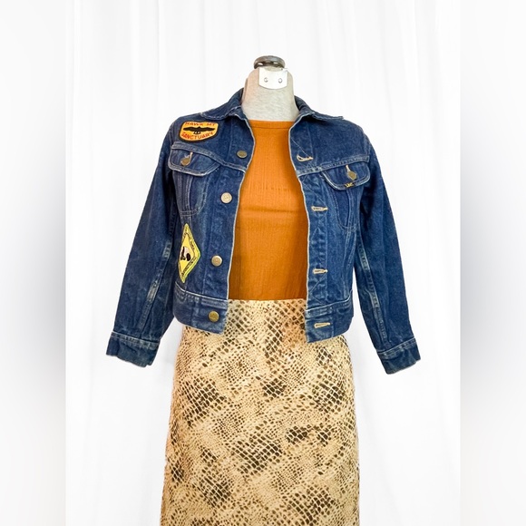 Vintage 80s Patched Lee Jean Jacket - Picture 11 of 12